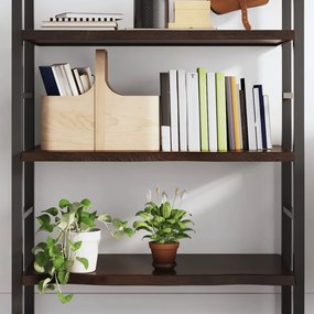 Ripiano Marrone Scuro 80x60x(2-4) Cm Massello Rovere Trattato /