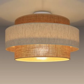 Plafoniera BOHO 1xE27/60W/230V Ø 40 cm crema/iuta