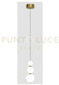 Perla sospensione singola, oro 3 sfere, led 9 watt, lumen 765,3000k...