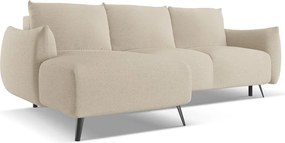 Divano angolare beige (con penisola a sinistra) Malie – Makamii