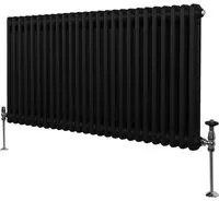 Termosifone Radiatore a 2 colonne per riscaldamento centralizzato Nero 60 x 119cm