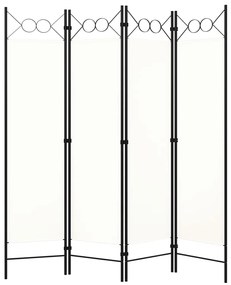 Paravento A 4 Pannelli Bianco 160x180 Cm /