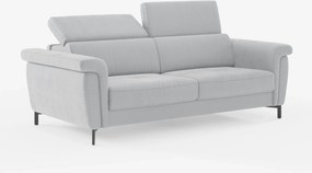 Capri divano letto di design con piedini alti - poggiatesta reclinabili in raffinato tessuto effetto velluto smacchiabile T30