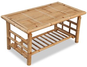 Tavolino da caffè in bambù 90x50x45 cm