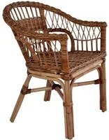 Sedia da Esterno in Rattan Naturale Marrone 246809