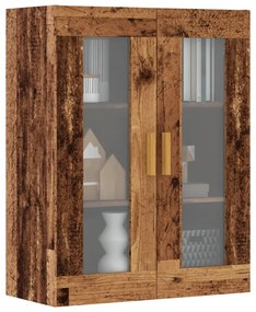 Armadietto Pensile A Parete Legno Antico 69,5x34x90 Cm /