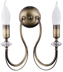 Jupiter 1614 - Applique MELODY 2xE14/40W/230V ottone patina