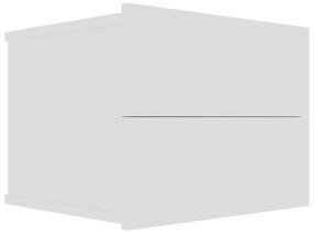 Comodino bianco 40x30x30 cm in truciolato