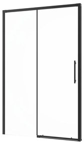 Porta doccia scorrevole Remix2 L 120 x H 195cm, Sp. 6 mm in vetro serigrafato profilo nero