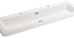 Lavabo a incasso rettangolare Bohemia in resina bianco