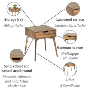 Tavolo portaoggetti Acacia - Wenko