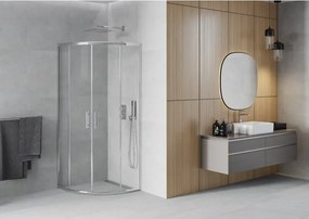 Mexen Rio cabina doccia semicircolare 70 x 70 cm, trasparente, cromo - 863-070-070-01-00