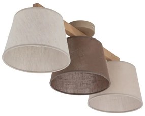 Brilagi - Plafoniera LATTE 3xE27/15W/230V pino/misto