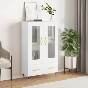 Credenza Bianca 69,5x31x115 Cm İn Legno Multistrato /