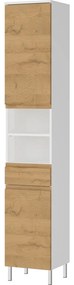 Mobile bagno alto bianco in rovere decorato 34x190 cm Torrance - Germania