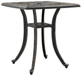 Tavolo da giardino bronzo 53x53x53 cm in alluminio pressofuso