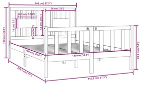 Giroletto in Legno Massello 140x190 cm