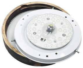 Brilagi - Plafoniera LED CARVALHO SLIM SMOKEY LED/20W/230V rovere Ø 27,5 cm
