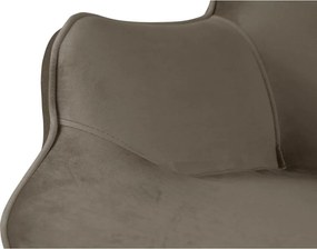 Poltrona marrone chiaro con rivestimento in velluto Niko – Ropez