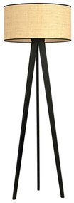 Piantana Moderno Drago Acciaio Nero Marrone 1 Luce E27 Ip20