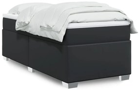 Giroletto A Molle Con Materasso Nero 80x200 Cm İn Similpelle /