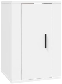 Set di mobili porta tv 4 pz bianco in legno multistrato