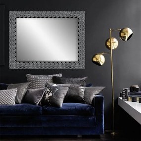 Specchio Fiorenza rettangolare in legno nero 70 x 50 cm