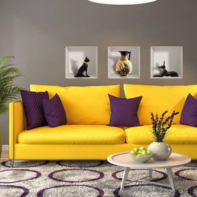 Set di 3 adesivi murali 3D egiziani - Ambiance