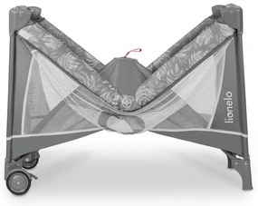 Lionelo - Lettino da viaggio FLOWER Grigio Pietra