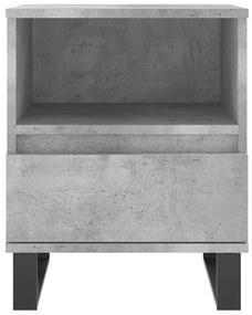 Comodini 2pz Grigio Cemento 40x35x50 cm in Legno Multistrato