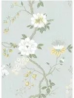 Cole & Son Carta da parati Camellia - Lemon/ Sage