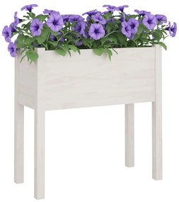 Fioriere da Giardino 2 pz Bianche 70x31x70 cm in Legno di Pino