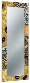 Specchio Klimt gold rettangolare in legno multicolore 52 x 152 cm