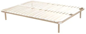 Rete a doghe  160 x 200 cm Beige - 2x19 doghe - smontato con piedi - KALISTA di YSMÉE