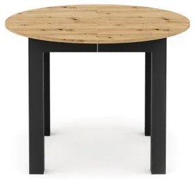 Tavolo da pranzo allungabile WILY rovere artisan/nero