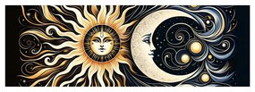 Quadro su tela – Simbolo solare e lunare