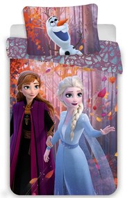 Set copripiumino e federa da bambini in cotone per letto singolo 140x200 cm Frozen "Sister Purple" – Jerry Fabrics
