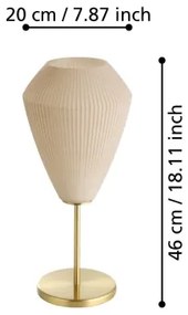 Eglo 900814 - Lampada da tavolo CAPRAROLA 1xE27/40W/230V