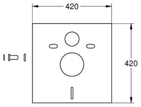 GROHE 37131000 - Kit di chiusura rallentata per WC, bianco