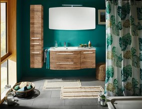 Mobile sottolavabo e lavabo Contea per vasca a sinistra rovere ribbeck L 117 cm