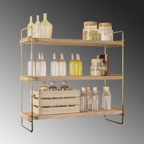Organizzatore per scaffali 45x40 cm oro/marrone