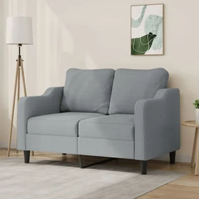 Divano A 2 Posti Grigio Chiaro 120 Cm İn Tessuto /