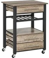 Carrello da Cucina 60x50x84,5 cm in Legno Truciolato Marrone