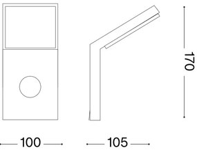 Ideal Lux - Lampada LED da esterno con sensore STYLE LED/9W/230V CRI 90 IP54 antracite