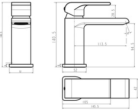 Novaservis - Rubinetto per lavabo NOBLESS SHARP, cromo lucido
