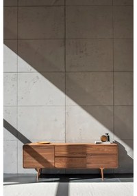 Mobile TV marrone in noce massiccio 180x65x45 cm Fawn – Gazzda