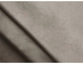 Divano angolare componibile beige (con penisola a destra) con rivestimento in velluto Lokua – Makamii