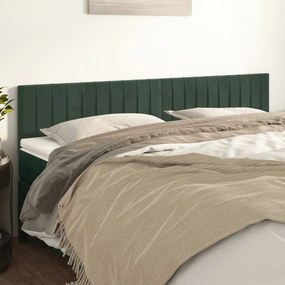 Testiera 2 Pz Verde Scuro 80x5x78/88 Cm İn Velluto /