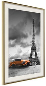 Poster  Under the Eiffel Tower  Cornice Quadri Cornice d'oro con passe-partout, Larghezza x Altezza Home decor 30x45