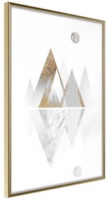 Poster  Sun and Mountains  Cornice Quadri Cornice d'oro, Larghezza x Altezza Home decor 20x30